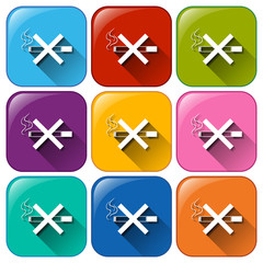 Fototapeta premium No smoking icons
