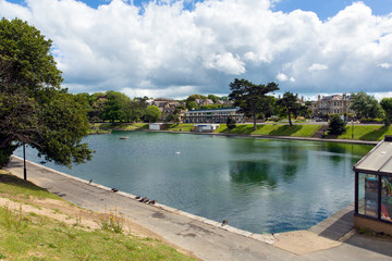 Fototapeta premium Boating lake Ryde isle of Wight IOW