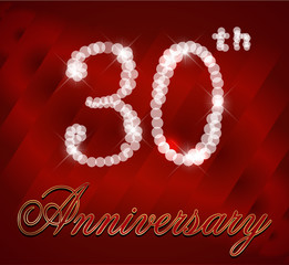 30 year happy birthday card, 30th anniversary sparkles
