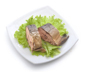 Smoked hunchback salmon