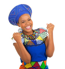 excited african girl