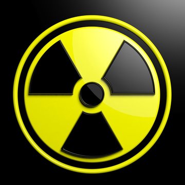 Nuclear warning sign background