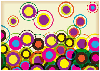 color vector retro background with circles