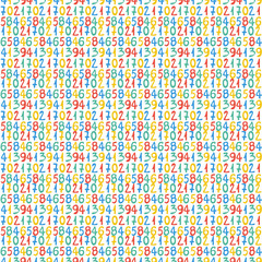 Seamless pattern with numbers for school design. Abstract