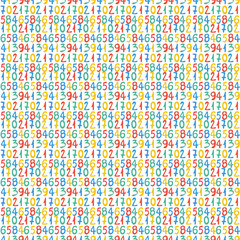 Seamless pattern with numbers for school design. Abstract