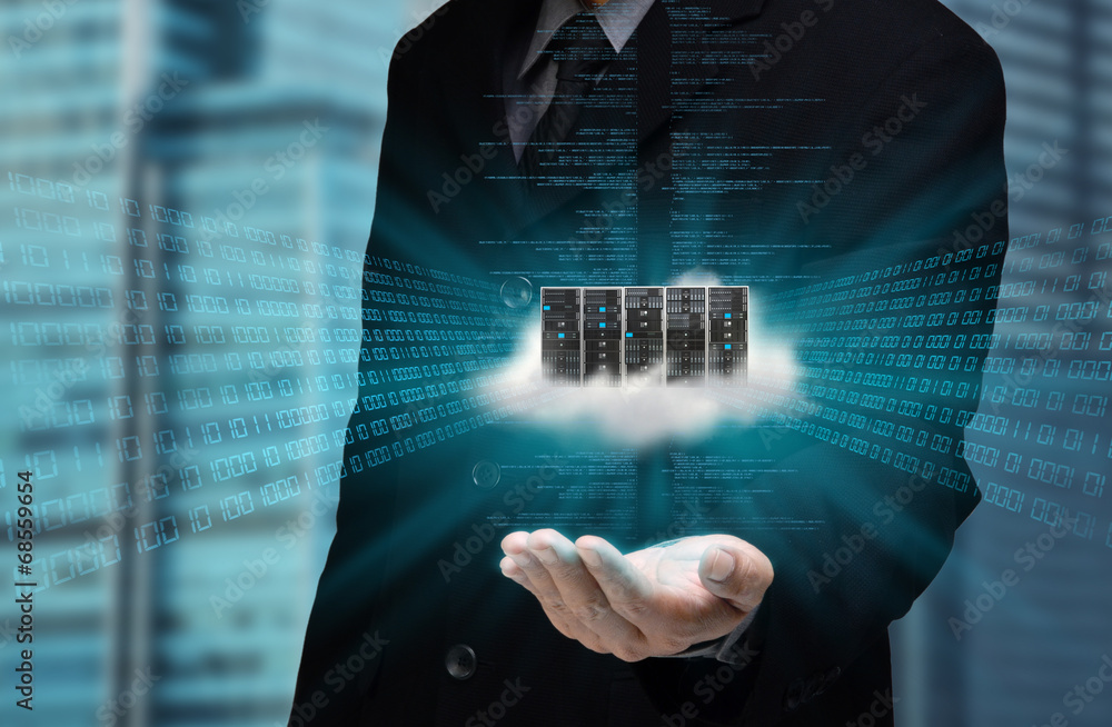 Canvas Prints internet business cloud server at hand
