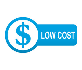 Etiqueta tipo app azul alargada LOW COST