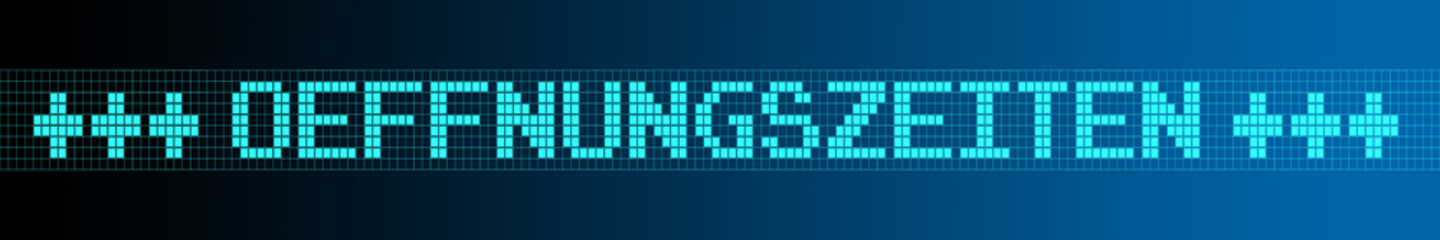 Fototapeta premium Website Banner - Oeffnungszeiten - Format 6 zu 1 - g977