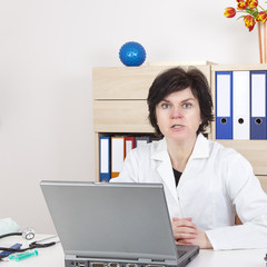 Family doctor in the meeting room