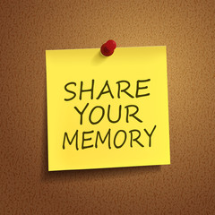share your memory words on post-it