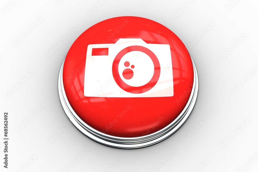 Poster Composite image of camera graphic on button