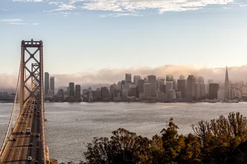 Deurstickers Uitzicht op de Bay Bridge, San Francisco © francescopaoli