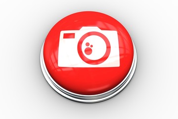 Composite image of camera graphic on button