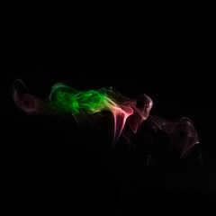 Abstract smoke isolated on black