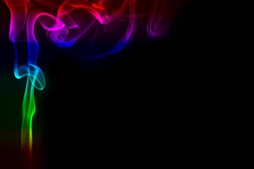 Abstract smoke isolated on black