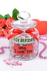 Paper notes with wishes isolated on white