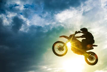 Fototapeten Motocross Bike Jump © peterzayda