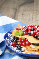 Crepes with berries