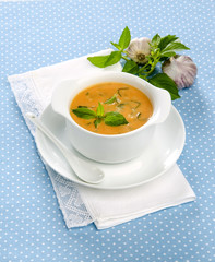 orange vegetable cream soup