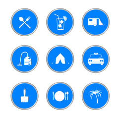 icon in blue circle vector