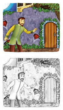 Cartoon fairy tale - illustration for the children