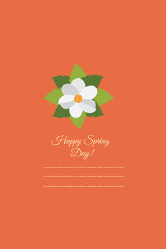 Vector illustration with flower and