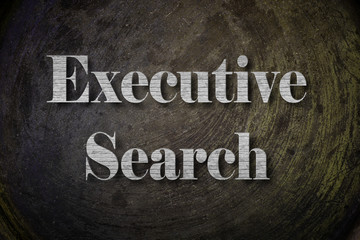 Executive Search Text on Background