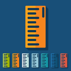 Flat design: ruler