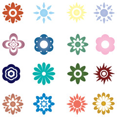 Background with a colorful  flowers .vector