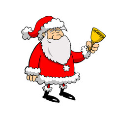 Jolly Santa Ringing A Bell