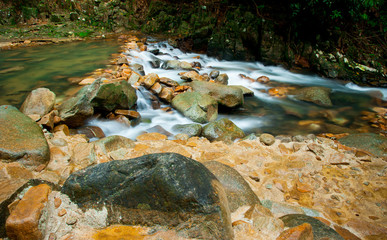 Naklejka na ściany i meble Waterfall in national park , Chanthaburi , thailand