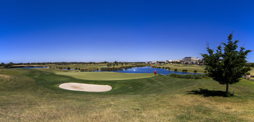 Landscape view of a golf course in the Algarve.