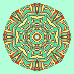 Round ornament with waves.