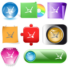 Bats. Vector internet buttons.
