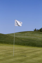 Obraz premium Landscape view of a golf course in the Algarve.