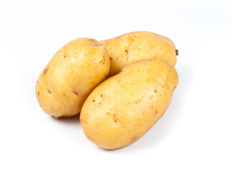 Potatoes isolated on white background