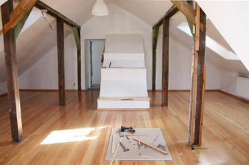 reworking (renovation) of the old attic with a new