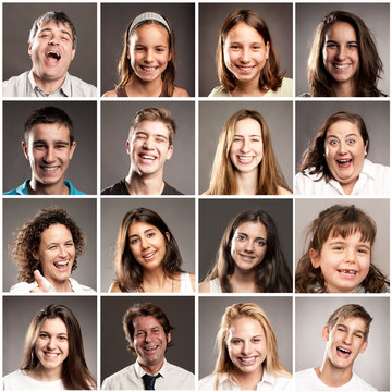 portraits of people with happy expression