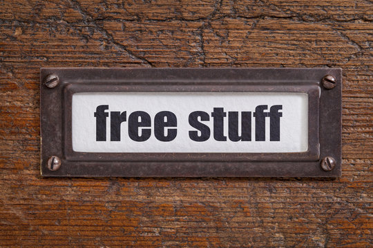 free stuff  - file cabinet label