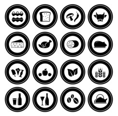 big isolated food set