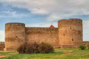 Fototapeta na wymiar Old fortress in town Bilhorod-Dnistrovski