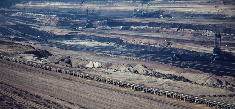 Brown coal strip mine
