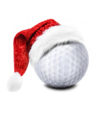 Golfball mit Niklausm&uuml;tze
