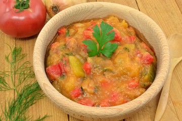 dish with zucchini