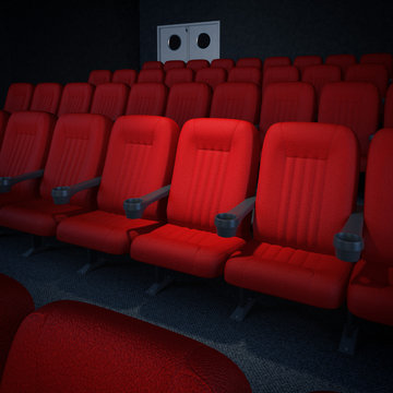 Empty cinema or theater auditorium