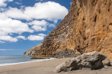 Fototapeta premium Black sand volcanic beach. Tenerife Island