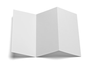 folded leaflet white blank paper template book