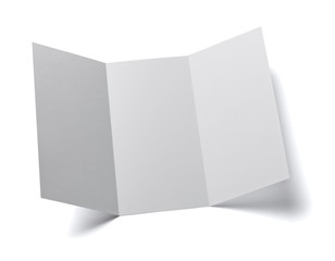folded leaflet white blank paper template book