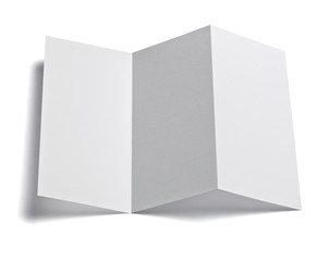 folded leaflet white blank paper template book