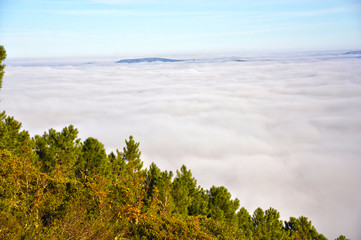 Valle de Alcudia, Castilla-La Mancha, niebla, mar de nubes